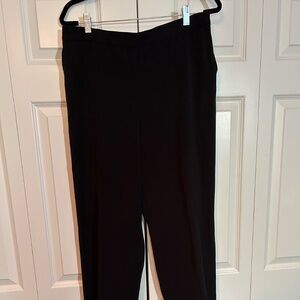 Vintage Norm Thompson Dress Pants Womens 18P Black Pull on Elastic Waist Stretch